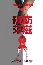 预防艾滋社会公益宣传海报