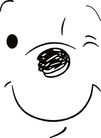 维尼熊  线条  可爱 卡通