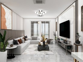 室内简约清新客厅图