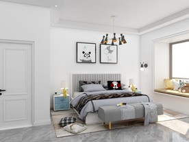 简约儿童房室内卧室图