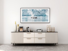 玄关壁画背景墙室内效果图