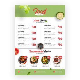 餐牌 价目表 传单图片