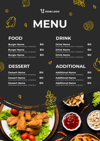 餐牌 价目表 传单图片