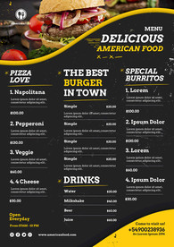 餐牌 价目表 传单图片