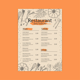 餐牌 价目表 传单图片