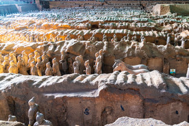 秦兵马俑一号坑遗址主体军阵