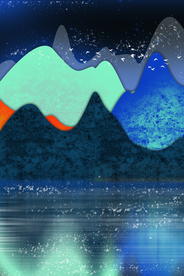 抽象山水装饰画