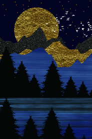 抽象山水装饰画