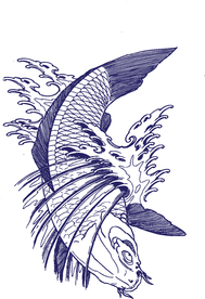 传统鲤鱼图案