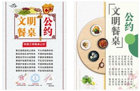 文明餐桌公约光盘行动