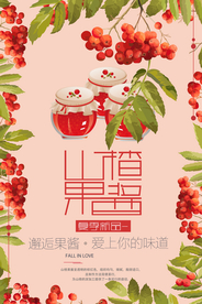 手绘山楂山楂果酱海报