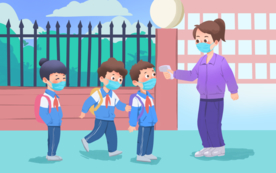 开学啦儿童插画卡通背景素材