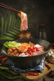 肥牛火锅美食食材背景素材