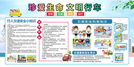 文明行车社会公益宣传展板素材