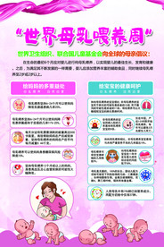 母乳喂养健康公益宣传海报素材
