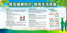普及健康知识社会公益宣传展板