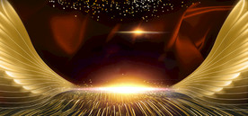 金色颁奖晚会年会海报背景素材
