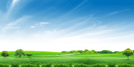 草坪天空蓝色公益海报背景素材