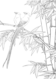 中式古典花鸟工笔画