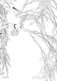 中式古典花鸟工笔画