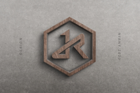 木质LOGO墙面智能贴图