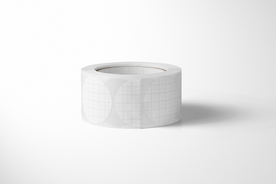 圆卷贴纸样机集