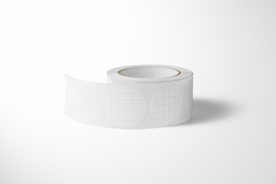 圆卷贴纸样机集