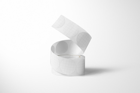 圆卷贴纸样机集