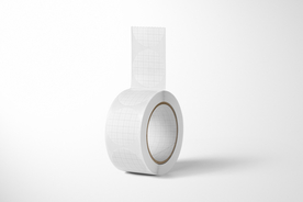 圆卷贴纸样机集