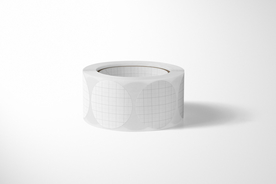 圆卷贴纸样机集