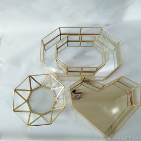 几何玻璃花房摆件