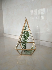 北欧风几何琉璃花房摆件