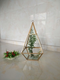 几何玻璃花房摆件