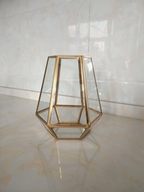 几何玻璃花房摆件