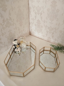 北欧风几何玻璃花房摆件实拍图