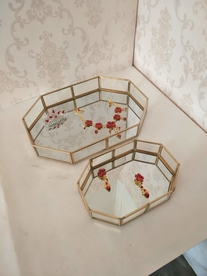 北欧风几何玻璃花房摆件实拍图