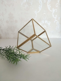 北欧风几何玻璃花房摆件实拍图