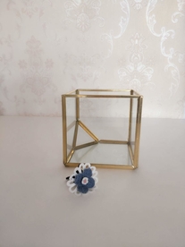 北欧风几何玻璃花房摆件实拍图