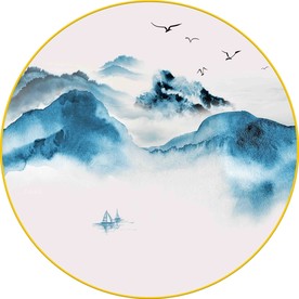 新中式写意水墨荷花装饰画