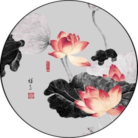 新中式水墨荷花图片装饰画