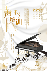 高端大气声乐培训招生海报