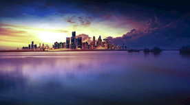 地产城市背景海报素材