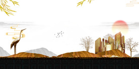 地产复古活动宣传海报背景素材