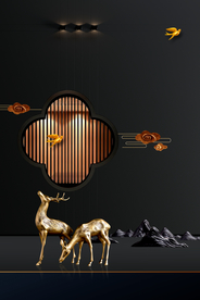 地产活动复古宣传背景海报素材