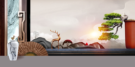 地产复古活动宣传背景海报素材