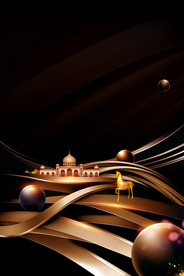 地产复古活动宣传背景海报素材