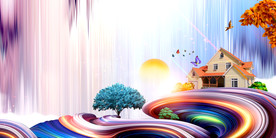 地产复古活动宣传背景海报素材