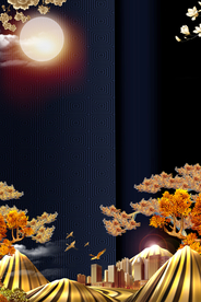 地产复古活动宣传背景海报素材