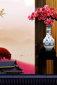 地产复古活动宣传背景海报素材