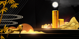 地产复古活动宣传背景海报素材